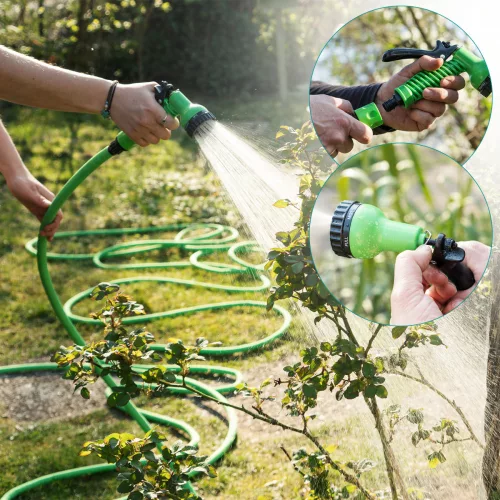 Navaris 30m Extendable Garden Hose 7 Pattern Spray Gun 47275.3