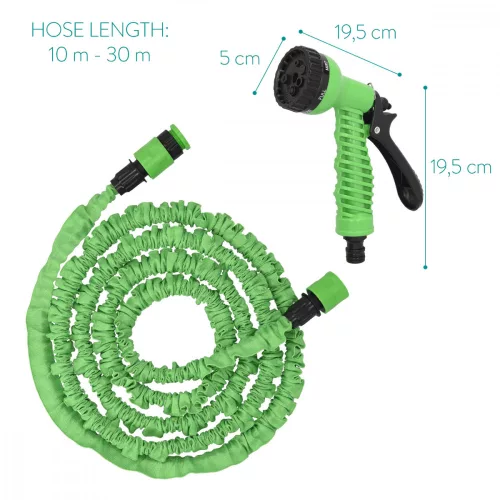Navaris 30m Extendable Garden Hose 7 Pattern Spray Gun 47275.3