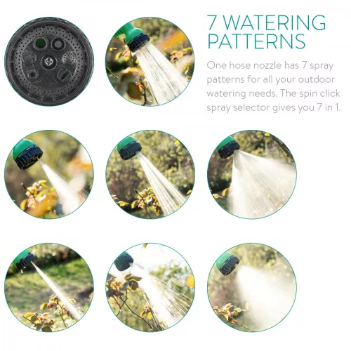 Navaris επεκτεινόμενος σωλήνας κήπου 15 m, πιστόλι ψεκασμού με 7 μοντέλα, 47273.01