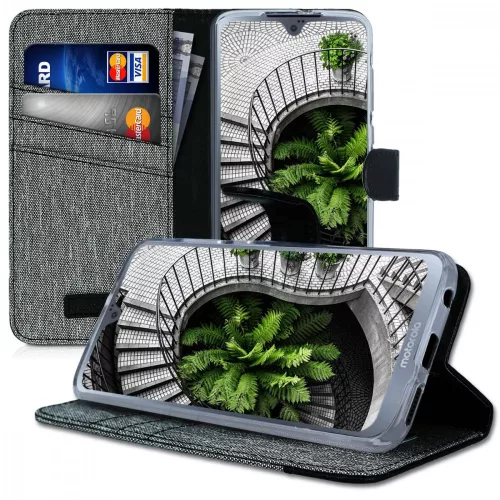 Κάλυμμα για Motorola Moto G7 / Moto G7 Plus, Textile, Grey, 47487.01