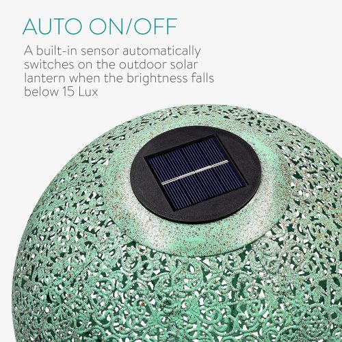 Ηλιακό φωτιστικό εξωτερικού χώρου Navaris, φωτισμός LED, 30 cm, Αυτόματο start/stop, 47542.01