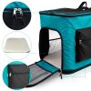 Rucsac transport animale Navaris, 41x34.5x43 cm, pentru caini/pisici pana la 12 kg, gri, 47550.37