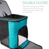 Rucsac transport animale Navaris, 41x34.5x43 cm, pentru caini/pisici pana la 12 kg, gri, 47550.37