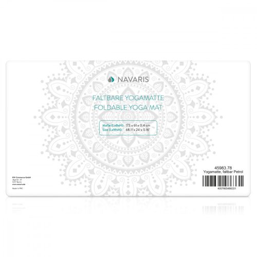 Navaris πτυσσόμενο χαλάκι γιόγκα, 173 x 61 cm, 45983,78