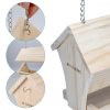 Ταΐστρα πουλιών Navaris pine wood, 17 x 13 x 17,5 cm, καφέ, 48200,01