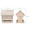 Ταΐστρα πουλιών Navaris pine wood, 17 x 13 x 17,5 cm, καφέ, 48200,01
