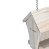 Ταΐστρα πουλιών Navaris pine wood, 17 x 13 x 17,5 cm, καφέ, 48200,01