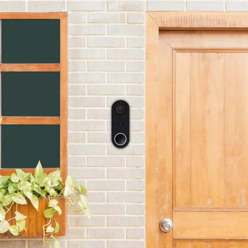 Προστατευτικό κάλυμμα για Nest Hello Video Doorbell, Kwmobile, Μαύρο, Σιλικόνη, 48246.01