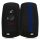 Θήκη κλειδιού αυτοκινήτου για BMW - 3 κουμπιά - Keyless Go, kwmobile, Silicone, Black / Blue, 41730.29