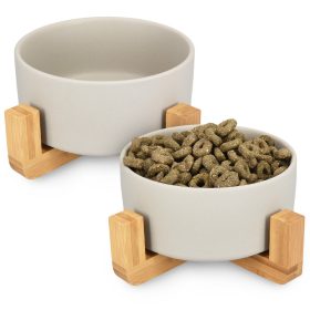   Σετ 2 Μπολ + βάση, Σκύλοι/Γάτες, Λευκό, 850 ml, 48350.22