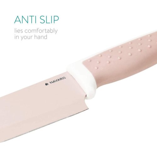 Σετ 5 μαχαιριών κουζίνας, ανοξείδωτο, 1 κεραμικό μαχαίρι, Navaris, 48366.06.01