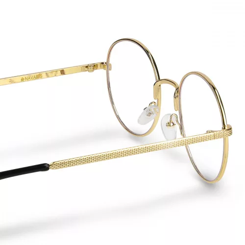 Navaris μη συνταγογραφούμενα γυαλιά για μπλε φως, Unisex, Gold, 48518.40