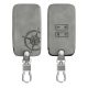 Θήκη κλειδιού αυτοκινήτου για Renault / Dacia - 4 κουμπιά - Keyless Go, Nubuck Leather, Γκρι, 48565.01