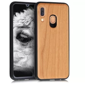   Θήκη για Samsung Galaxy A40, Ξύλινη, Καφέ, 48551.18