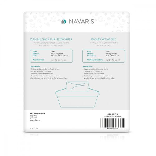 Έξτρα καλάθι γάτας με μεταλλικό σκελετό, 40 x 30 x 15 cm, 48615,22