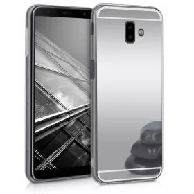   Θήκη για Samsung Galaxy J6 Plus, Σιλικόνη, Ασημί, 48754.42
