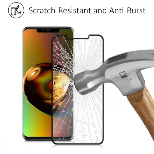 Προστατευτική μεμβράνη για Huawei Mate 20 Pro, calibers, εμπρός, μαύρο, 48812.01