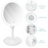 Καθρέφτης καλλυντικών με υποστήριξη Navaris, φωτισμό LED και πρόσθετο καθρέφτη, μεγέθυνση 5x, ρυθμιζόμενο 360 °, 48931,48
