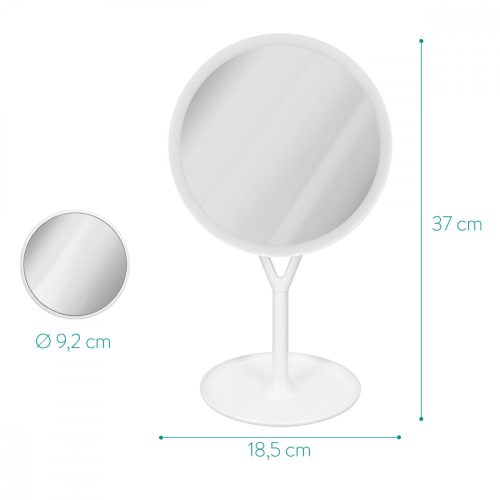 Καθρέφτης καλλυντικών με υποστήριξη Navaris, φωτισμό LED και πρόσθετο καθρέφτη, μεγέθυνση 5x, ρυθμιζόμενο 360 °, 48931,48