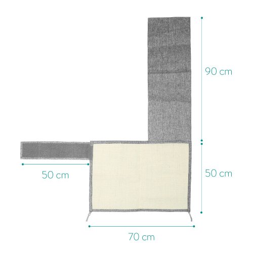 Προστασία από γρατσουνιές για γάτες, 60x70 cm, Sisal, Πολύχρωμο, 47363.02.25