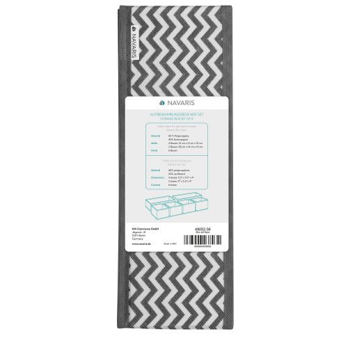 Σετ 6 κουτιά αποθήκευσης Navaris διαφόρων μεγεθών 49052.06