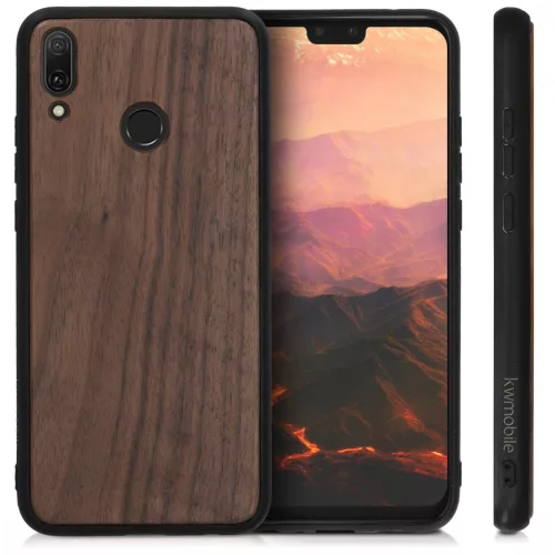 Θήκη για Huawei Y9 (2019), Ξύλο, Καφέ, 49162.18