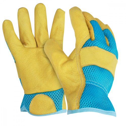 Γάντια κηπουρικής Navaris από φυσικό δέρμα, μέγεθος XL, ύφασμα 3D, 49175.4