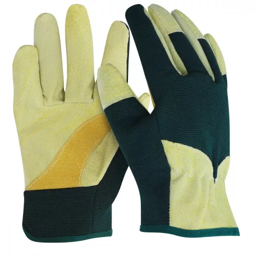 Navaris Suede Gardening Gloves, Size M, Spandex Fabric, 49174.02