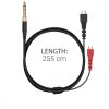 Καλώδιο για ακουστικά Sennheiser HD560/HD540/HD414, Kwmobile, Μαύρο, Πλαστικό, 49424.01