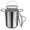 Oala sparanghel Navaris cu cos si capac sticla, compatibila inductie, 16x21 cm, 3.9L, 49580.01