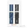 Σετ 2 λουριών για Huawei Watch GT (46mm), kwmobile, Silicone, Blue / Grey, 49589.01