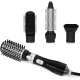 Perie styling cu aer cald Navaris, 4 atasamente, coafare uscata, negru/argintiu, plastic