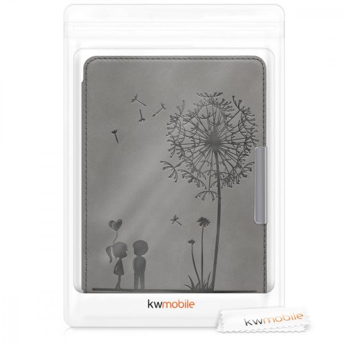 Θήκη για Kindle Paperwhite 10, Οικολογικό δέρμα, Γκρι, 48975.03