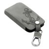 Θήκη κλειδιού αυτοκινήτου για Renault / Dacia - 4 κουμπιά - Keyless Go, Nubuck Leather, Γκρι, 48565.07