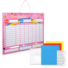   Παιδικός πίνακας επιβράβευσης/εργασιών, 250 μαγνήτες, 40 x 32 cm, γερμανική γλώσσα, 48146.04