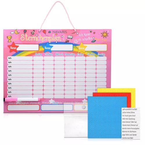 Παιδικός πίνακας επιβράβευσης/εργασιών, 250 μαγνήτες, 40 x 32 cm, γερμανική γλώσσα, 48146.04