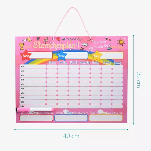 Παιδικός πίνακας επιβράβευσης/εργασιών, 250 μαγνήτες, 40 x 32 cm, γερμανική γλώσσα, 48146.04