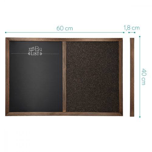 Μαγνητική σανίδα σε συνδυασμό με κιμωλία Navaris και φελλό, 60 x 40 cm, 50000.01