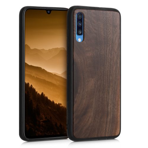 Θήκη για Samsung Galaxy A70, Ξύλο, Καφέ, 50044.18