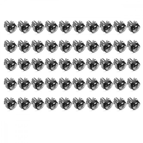 Σετ με 50 βίδες, παξιμάδια και ροδέλες M6 μέγεθος 19 ιντσών/10 ιντσών, Kwmobile, Ασημί, Μέταλλο, 50058.35.50