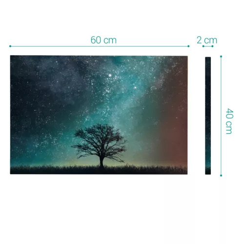 Tabla magnetica Navaris, Starry Sky & Tree, 60x40 cm, whiteboard si magneti, multicolor, plastic