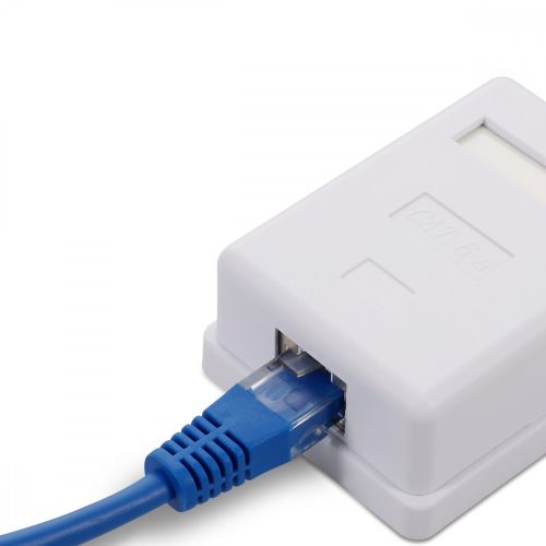 Σετ 5 υποδοχών δικτύου RJ45 για καλώδιο Ethernet CAT6A, Kwmobile, White, Metal, 50059.01.01