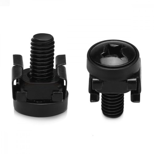 Σετ με 50 βίδες, παξιμάδια και ροδέλες M6 μέγεθος 19 ίντσες/10 ίντσες, Kwmobile, Μαύρο, Μεταλλικό, 50058.01.50