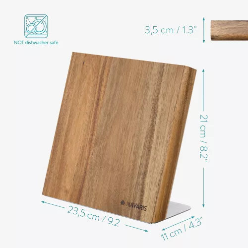 Μαγνητική θήκη για μαχαίρια από ξύλο ακακίας, 23 x 22,5 cm, 47366.01.1