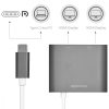 Προσαρμογέας USB-C για διπλό HDMI 4k 30Hz, Kwmobile, Silver, Metal, 50604.01