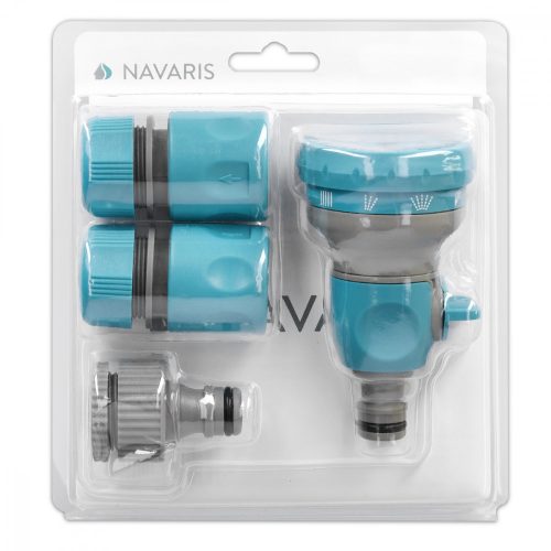 Σετ 4 συνδέσμων σωλήνα Navaris, ακροφύσιο, κιτ βρύσης, σύνδεσμος σωλήνα, 51021.01