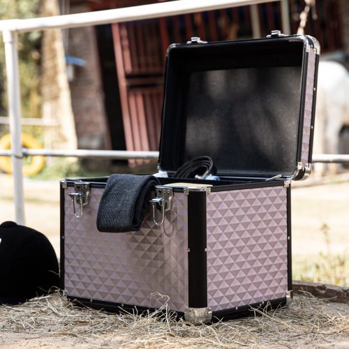 Κουτί για αξεσουάρ περιποίησης αλόγου Navaris, Αλουμίνιο, Ροζ, 50875.01