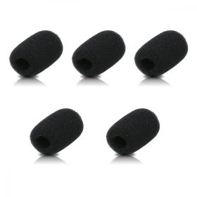   Σετ 5 καλύμματα μικροφώνου 1,8 x 2x 0,8 cm, Kwmobile, Μαύρο, Memory foam, 51271.02