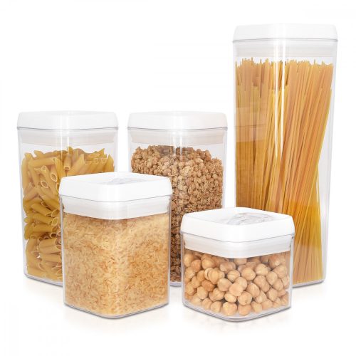 Σετ 5 βάζα αποθήκευσης, 1700 ml, 1100 ml, 750 ml, 400 ml, 51459.01.05