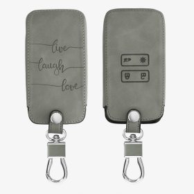   Κάλυμμα κλειδιού αυτοκινήτου για Renault / Dacia - 4 κουμπιά - Keyless Go, Nubuck Leather, Γκρι, 48565.09